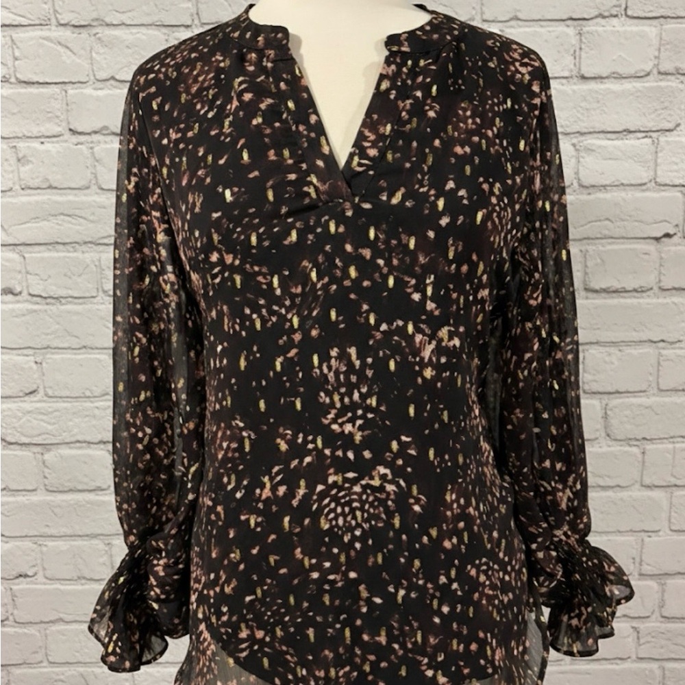 Elegant Black and Brown Women's Top by Vince Camuto